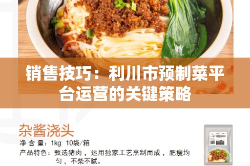销售技巧：利川市预制菜平台运营的关键策略