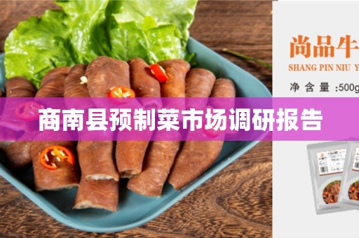商南县预制菜市场调研报告