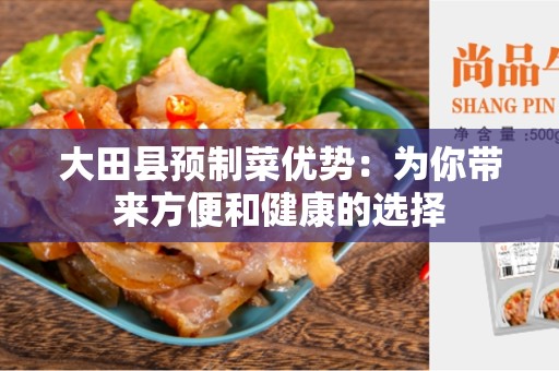 大田县预制菜优势：为你带来方便和健康的选择