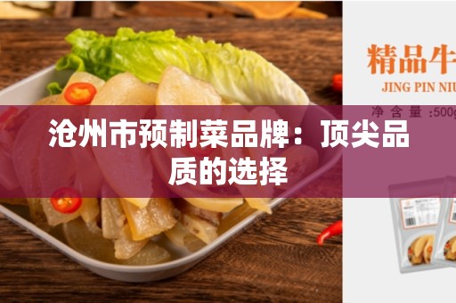沧州市预制菜品牌：顶尖品质的选择