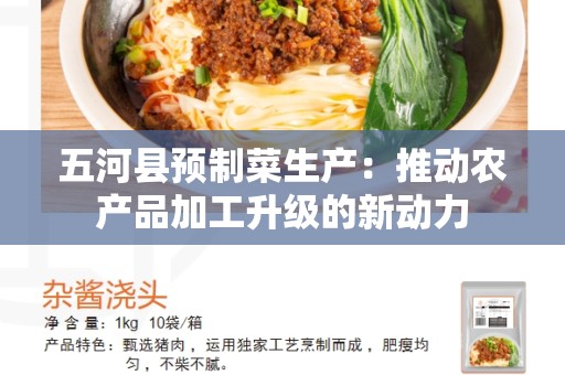 五河县预制菜生产：推动农产品加工升级的新动力