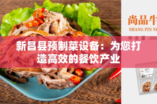 新昌县预制菜设备：为您打造高效的餐饮产业