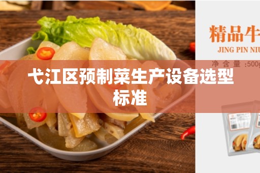 弋江区预制菜生产设备选型标准