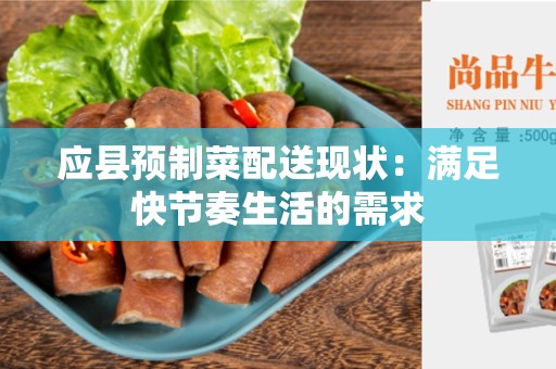 应县预制菜配送现状：满足快节奏生活的需求