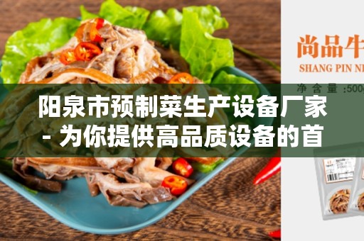 阳泉市预制菜生产设备厂家- 为你提供高品质设备的首选