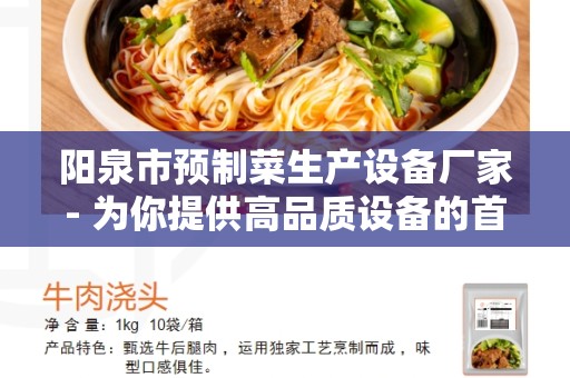 阳泉市预制菜生产设备厂家- 为你提供高品质设备的首选