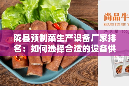 陇县预制菜生产设备厂家排名：如何选择合适的设备供应商