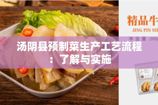 汤阴县预制菜生产工艺流程：了解与实施