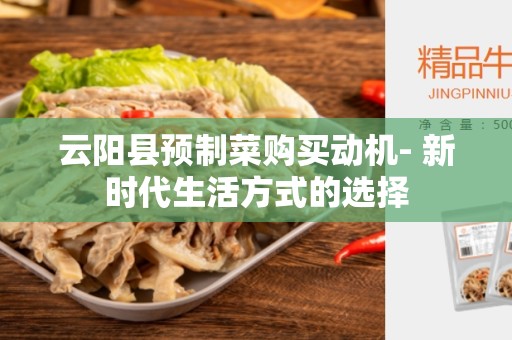 云阳县预制菜购买动机- 新时代生活方式的选择