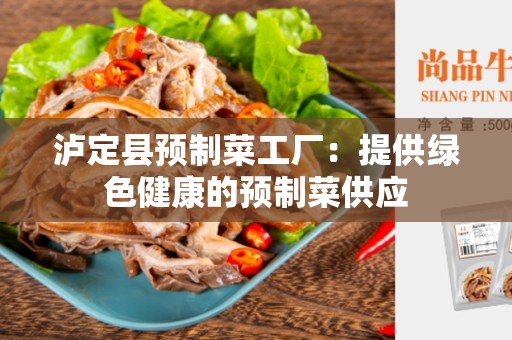 泸定县预制菜工厂：提供绿色健康的预制菜供应