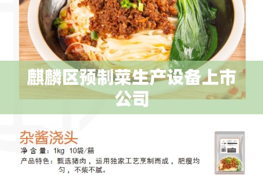 麒麟区预制菜生产设备上市公司