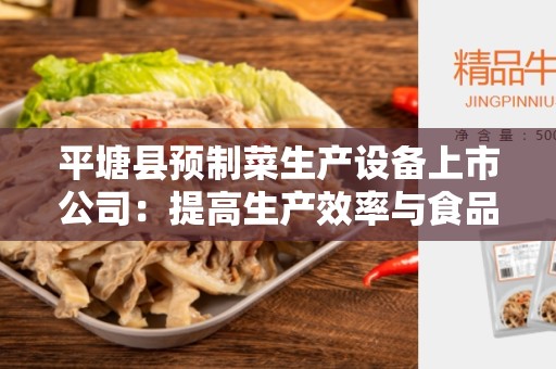 平塘县预制菜生产设备上市公司：提高生产效率与食品安全的完美选择