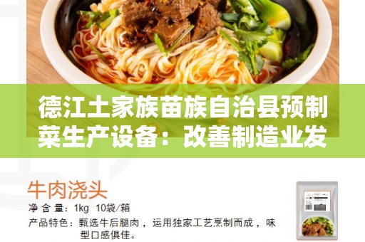 德江土家族苗族自治县预制菜生产设备：改善制造业发展的关键