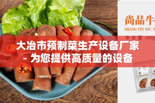 大冶市预制菜生产设备厂家- 为您提供高质量的设备