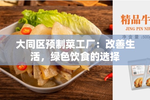 大同区预制菜工厂：改善生活，绿色饮食的选择