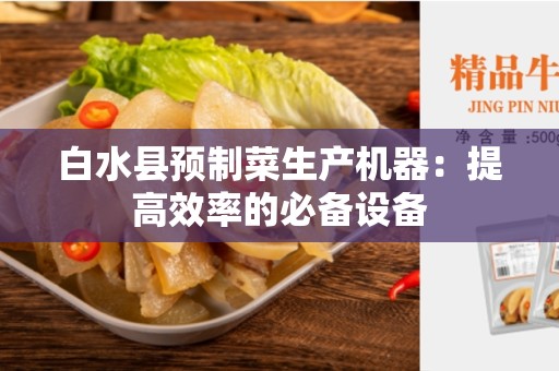 白水县预制菜生产机器：提高效率的必备设备