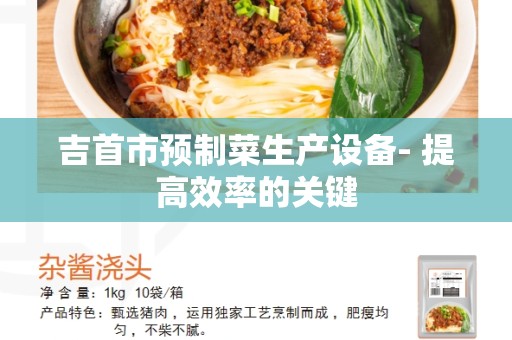 吉首市预制菜生产设备- 提高效率的关键