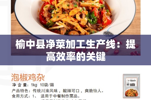 榆中县净菜加工生产线：提高效率的关键