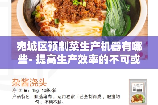 宛城区预制菜生产机器有哪些- 提高生产效率的不可或缺工具
