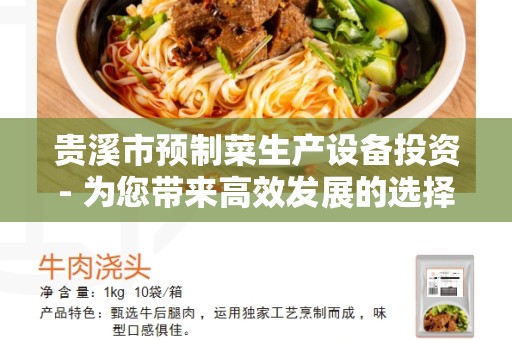 贵溪市预制菜生产设备投资- 为您带来高效发展的选择