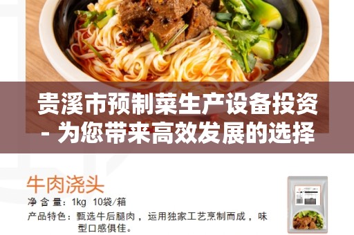 贵溪市预制菜生产设备投资- 为您带来高效发展的选择