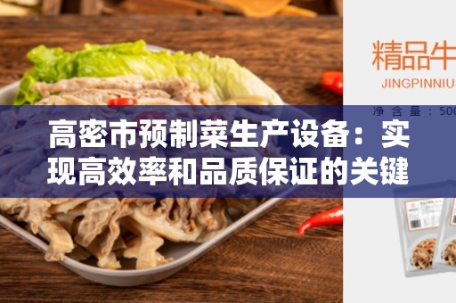高密市预制菜生产设备：实现高效率和品质保证的关键