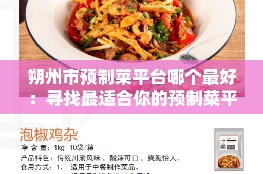 朔州市预制菜平台哪个最好：寻找最适合你的预制菜平台