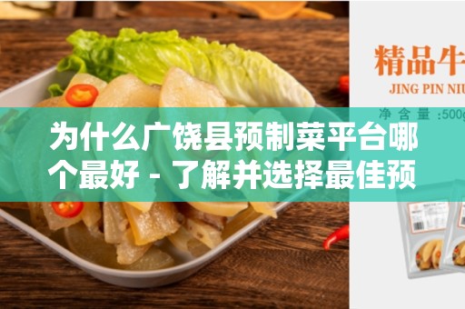 为什么广饶县预制菜平台哪个最好 - 了解并选择最佳预制菜平台