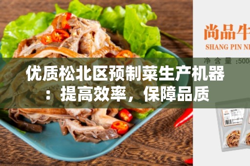 优质松北区预制菜生产机器：提高效率，保障品质