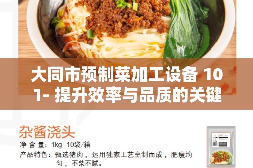 大同市预制菜加工设备 101- 提升效率与品质的关键