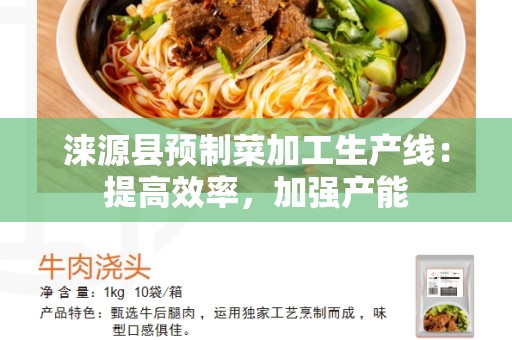 涞源县预制菜加工生产线：提高效率，加强产能