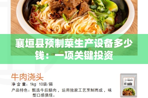 襄垣县预制菜生产设备多少钱：一项关键投资
