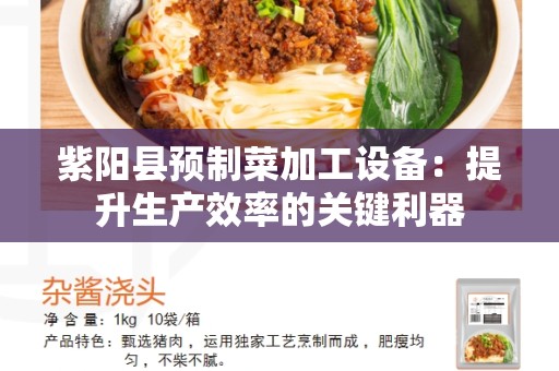 紫阳县预制菜加工设备：提升生产效率的关键利器
