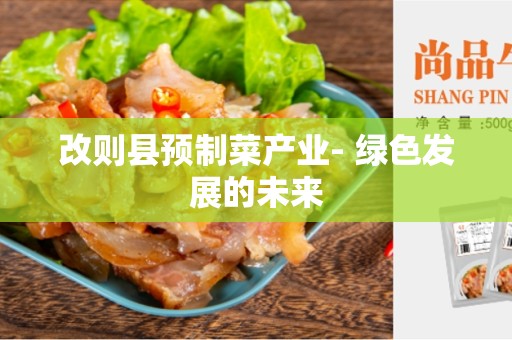 改则县预制菜产业- 绿色发展的未来