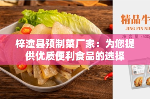 梓潼县预制菜厂家：为您提供优质便利食品的选择