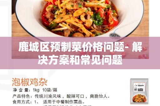 鹿城区预制菜价格问题- 解决方案和常见问题