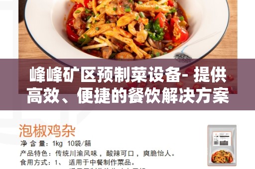 峰峰矿区预制菜设备- 提供高效、便捷的餐饮解决方案
