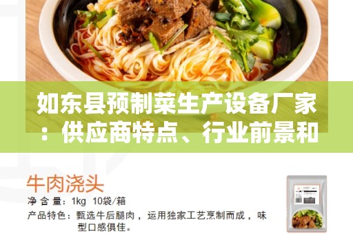 如东县预制菜生产设备厂家：供应商特点、行业前景和购买建议