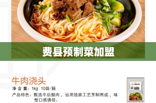 费县预制菜加盟