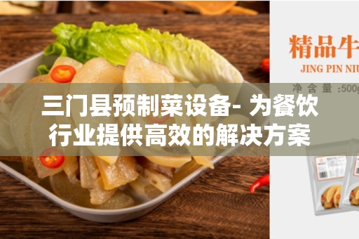 三门县预制菜设备- 为餐饮行业提供高效的解决方案
