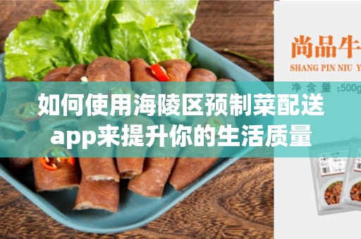 如何使用海陵区预制菜配送app来提升你的生活质量
