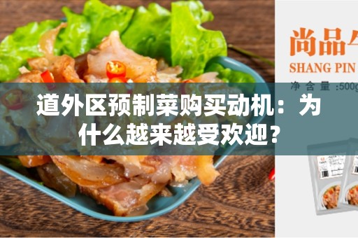 道外区预制菜购买动机：为什么越来越受欢迎？