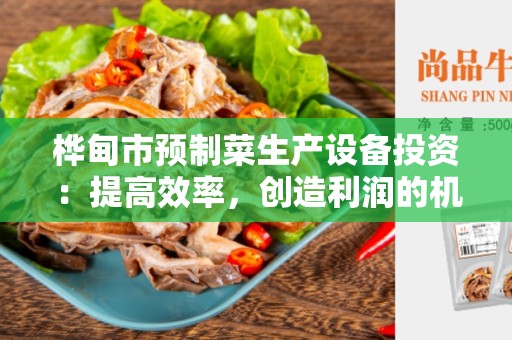 桦甸市预制菜生产设备投资：提高效率，创造利润的机会