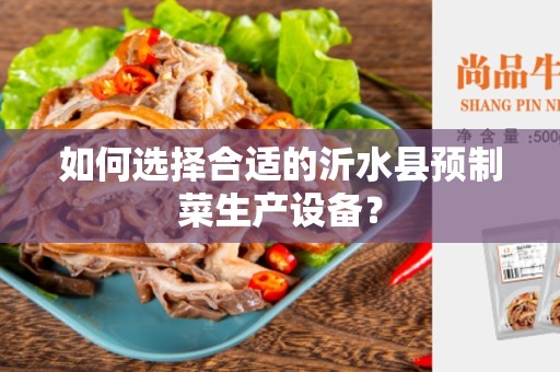 如何选择合适的沂水县预制菜生产设备？