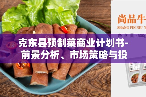 克东县预制菜商业计划书- 前景分析、市场策略与投资回报率