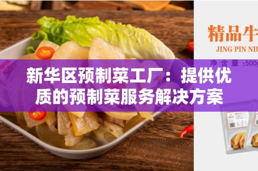新华区预制菜工厂：提供优质的预制菜服务解决方案