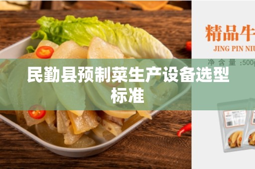 民勤县预制菜生产设备选型标准