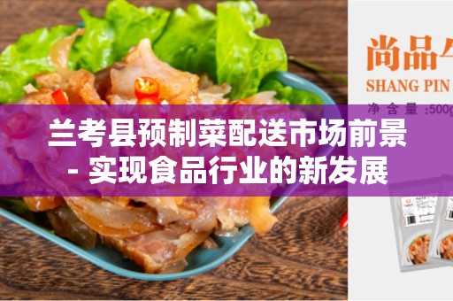 兰考县预制菜配送市场前景- 实现食品行业的新发展