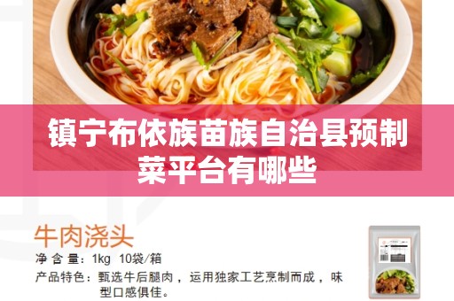 镇宁布依族苗族自治县预制菜平台有哪些