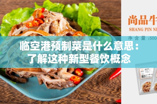 临空港预制菜是什么意思：了解这种新型餐饮概念